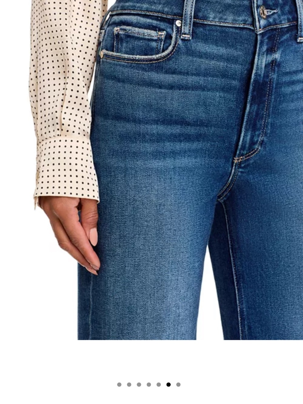 paige anessa petite jean apreggio size 28 Wide Leg High-Rise petite 29” - Picture 3 of 11